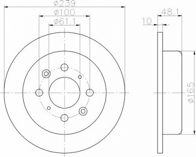 HELLA PAGID 8dd355103111 -  Тормозной диск